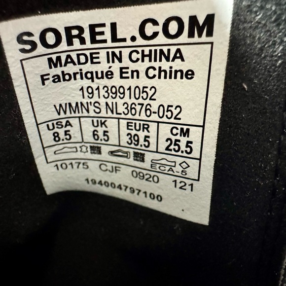 SOREL Women’s Gray Suede Leather Wedge Booties, 8.5 - Picture 8 of 8